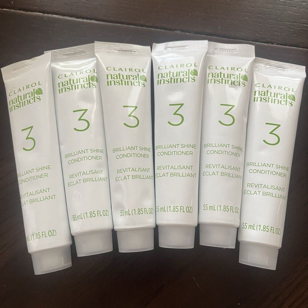 (6) Clairol Natural Instincts 3 Brilliant Shine Conditioner 1.85Fl Oz Each - New